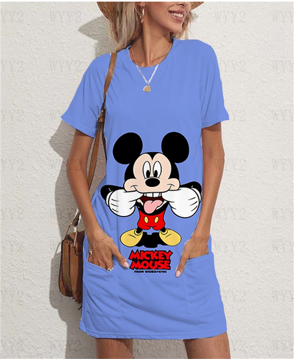 Camiseta Holgada Con Mickey Mouse Estampado mujer