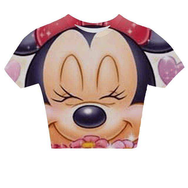 Camiseta Disney para mujer, camiseta de Mickey y Minnie, ropa Y2K, Top de dibujos animados, estampado de fiesta, alta calidad