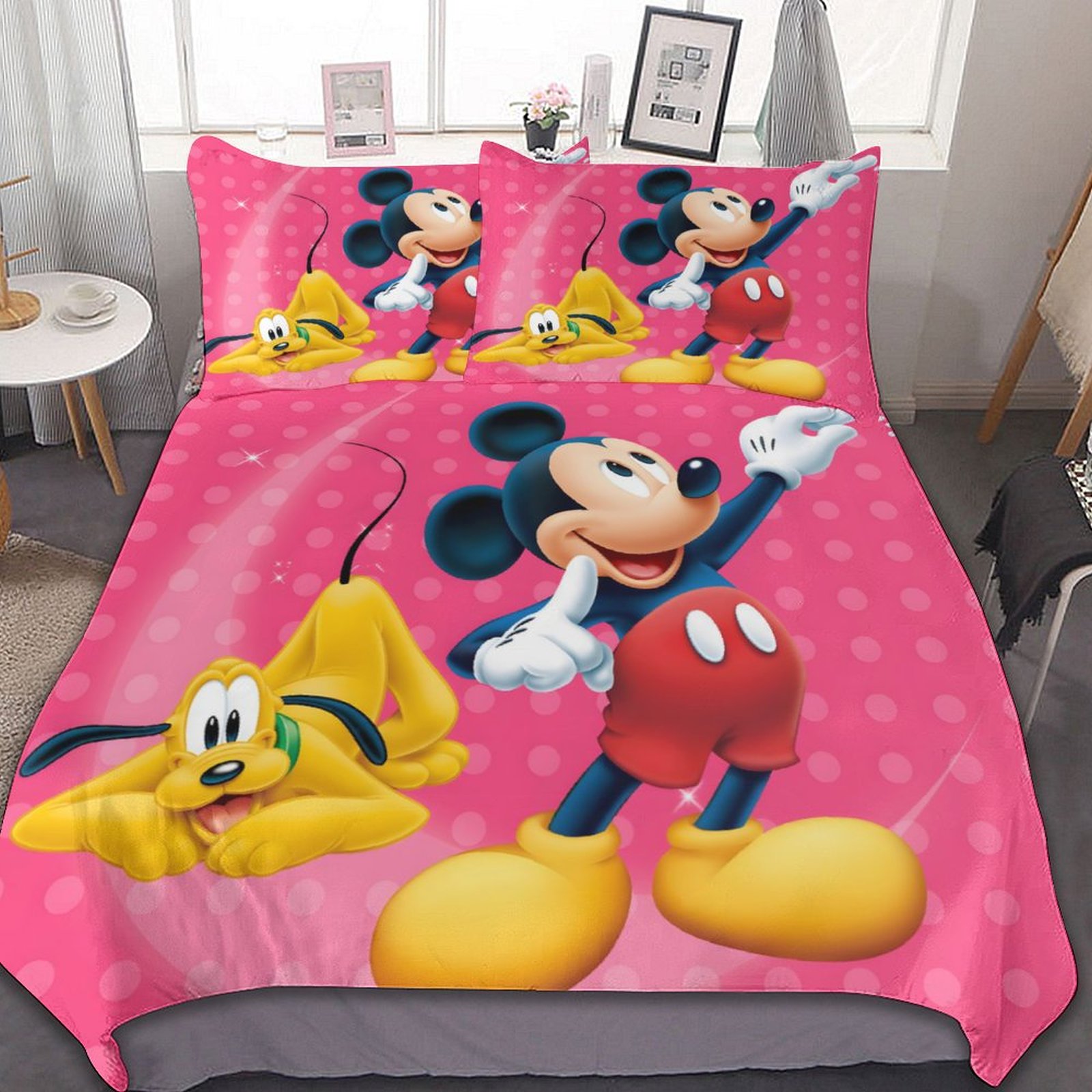 Disney-Juego de ropa de cama de Mickey y Minnie Mouse, ed...