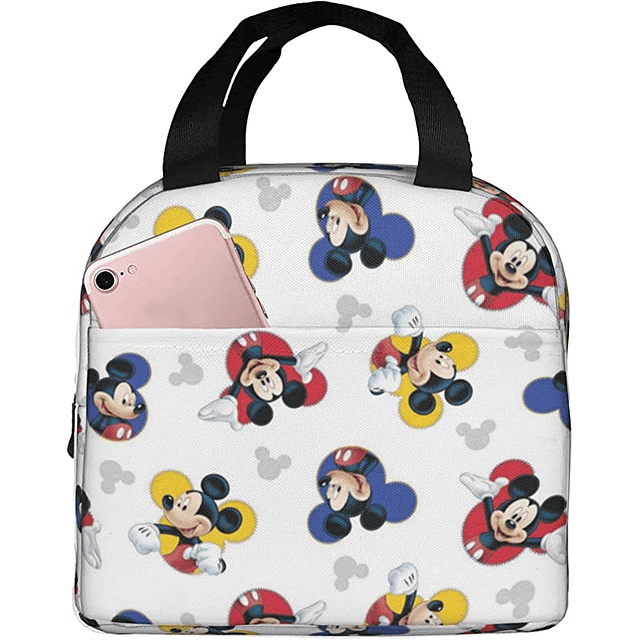 Disney-Bolso de Mickey y Minnie Mouse para mujer, bolsas de almuerzo multifunción, paquete aislado, bolsa de almuerzo Freezable Black 17