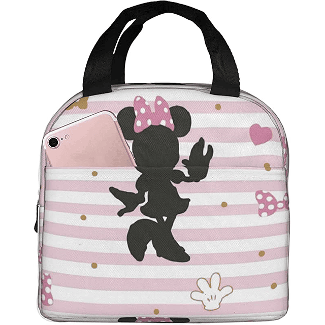 Disney-Bolso de Mickey y Minnie Mouse para mujer, bolsas de almuerzo multifunción, paquete aislado, bolsa de almuerzo Freezable Black 14