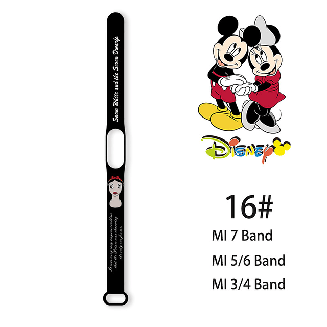 Correa de Mickey Mouse para reloj inteligente, pulsera de silicona para Xiaomi Mi Band 6, 5, 4, 3, 7, band5, band6 MI BAND 16