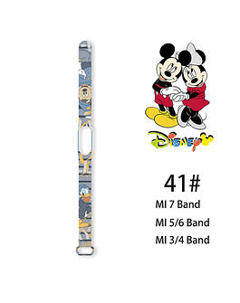 Correa de Mickey Mouse para reloj inteligente, pulsera de silicona para Xiaomi Mi Band 6, 5, 4, 3, 7, band5, band6 MI BAND 41