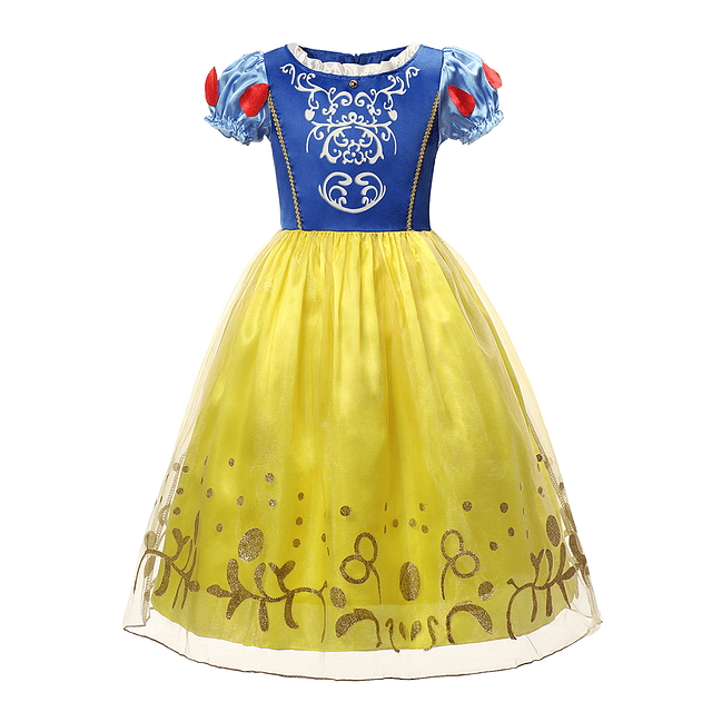 Vestido de princesa para niñas, disfraz de princesa de chanclas, princesas, princesas y princesas, Rapunzel, Anna y Elsa Dress 2