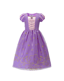Vestido de princesa para niñas, disfraz de princesa de chanclas, princesas, princesas y princesas, Rapunzel, Anna y Elsa Dress 9