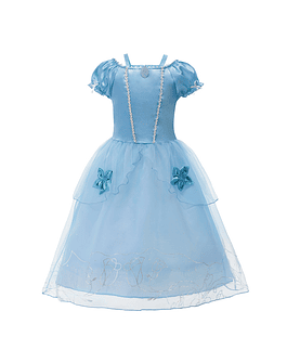 Vestido de princesa para niñas, disfraz de princesa de chanclas, princesas, princesas y princesas, Rapunzel, Anna y Elsa Dress 7