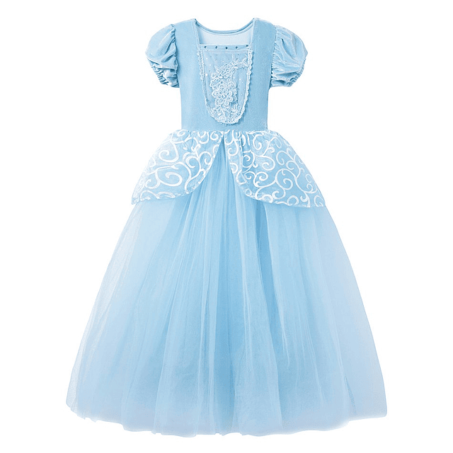 Vestido de princesa para niñas, disfraz de princesa de chanclas, princesas, princesas y princesas, Rapunzel, Anna y Elsa Dress 23