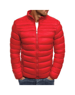 ZOGAA-Abrigo acolchado de algodón para hombre, 8 colores, talla grande, S-3XL, Otoño e Invierno Rojo