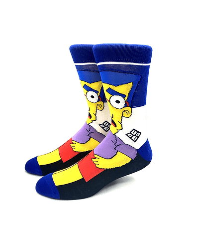 Calcetines de algodón con dibujos animados para hombre y mujer, calcetín Unisex de tubo medio con diseño de Los Simpsons, estilo Harajuku, para monopatín, 1 par JS-57