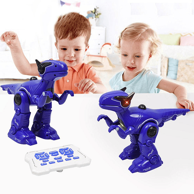 Robot dinosaurio teledirigido inteligente, modelo de tiranosaurio con luz musical, función de programación para caminar, juguete eléctrico para niños