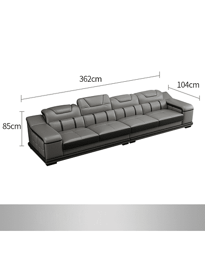 Sofá grande de cuero genuino Para Sala de estar 4 Asientos