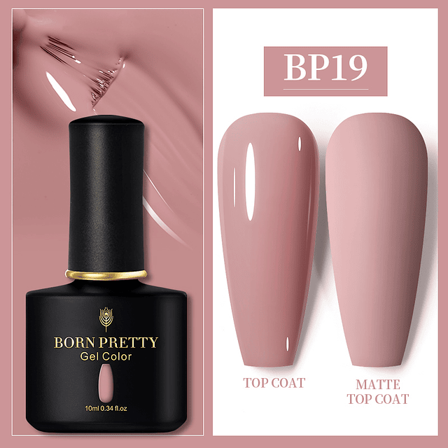 BORN PRETTY-esmalte para uñas de Gel UV, barniz híbrido de larga duración para manicura artística, capa superior, 60 colores, 10ml BP19