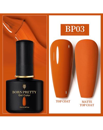 BORN PRETTY-esmalte para uñas de Gel UV, barniz híbrido de larga duración para manicura artística, capa superior, 60 colores, 10ml BP03