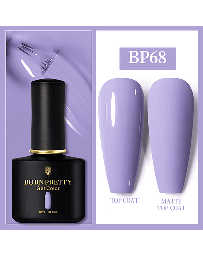 BORN PRETTY-esmalte para uñas de Gel UV, barniz híbrido de larga duración para manicura artística, capa superior, 60 colores, 10ml BP68