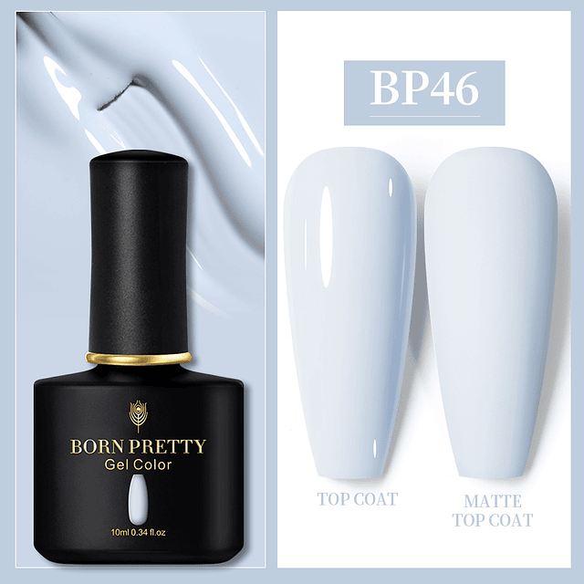 BORN PRETTY-esmalte para uñas de Gel UV, barniz híbrido de larga duración para manicura artística, capa superior, 60 colores, 10ml BP46