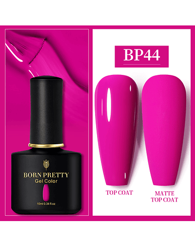 BORN PRETTY-esmalte para uñas de Gel UV, barniz híbrido de larga duración para manicura artística, capa superior, 60 colores, 10ml BP44