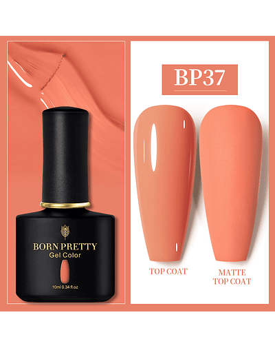 BORN PRETTY-esmalte para uñas de Gel UV, barniz híbrido de larga duración para manicura artística, capa superior, 60 colores, 10ml BP37