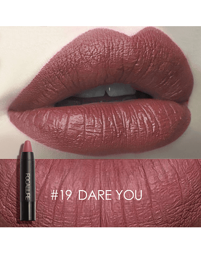 FOCALLURE- Lápiz Labial mate de larga duración Sexy, resistente al agua 19 DARE YOU