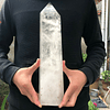Varita grande de cristal Natural transparente, punto de cuarzo, piedra curativa, prismas hexagonales, varita de Obelisco, piedra, decoración del hogar