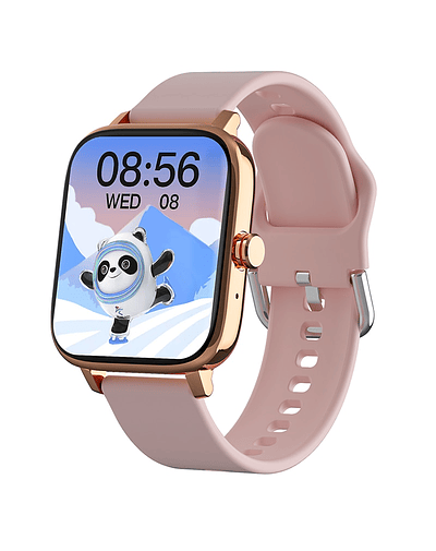 Reloj inteligente con esfera personalizada para hombre y mujer, pulsera con Bluetooth, resistente al agua, para Android e IOS, completamente táctil, 2023 Silica gel gold