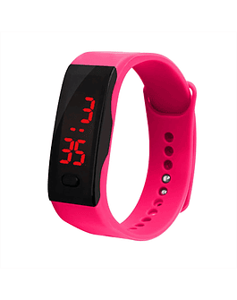 Reloj de pulsera inteligente deportiva con pantalla a Color, rastreador de actividad para correr, ritmo cardíaco Hot Pink 