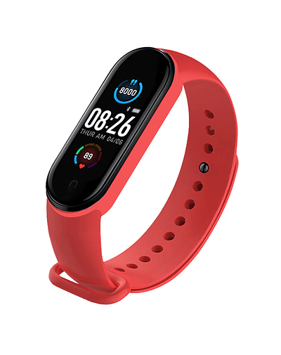 Xiaomi-reloj inteligente con Bluetooth para hombre y mujer, dispositivo con Monitor de ritmo cardíaco y presión sanguínea, rastreador de sueño y recordatorio Rojo