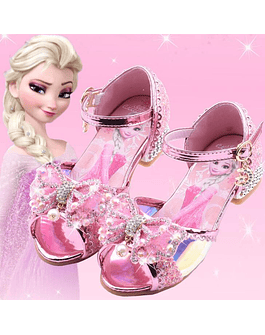 Tacones de Disney de princesa Elsa de Frozen 2 Efectos Cristales pink color 03