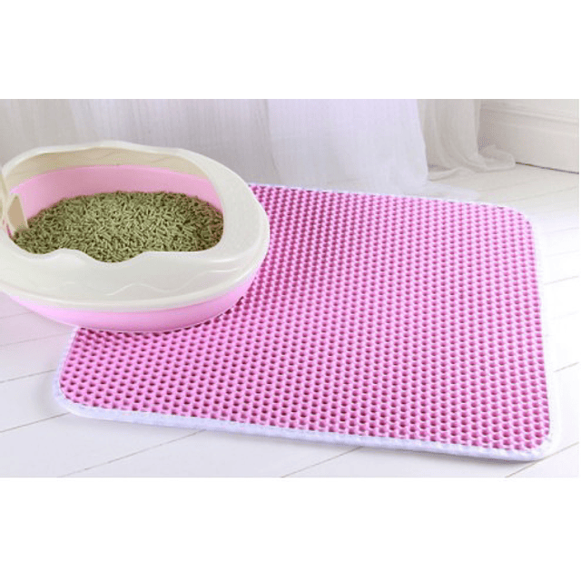 Estera impermeable para arena de gato, caja de arena de doble capa, antideslizante, lavable, productos de cama