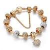 YADA-Pulseras de corazón de oro para mujer, brazaletes de cadena, joyería de cristal, BT200176