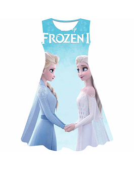 Vestidos de Anna y Elsa para niña serie Disney Frozen 2, de 1 a 10 años Color 15