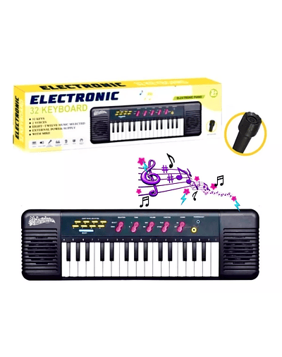 Teclado Piano Digital Electronico Musica Niños Con Microfono