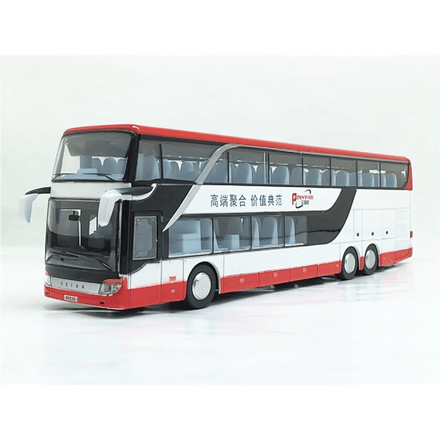 Modelo de autobús 1:32 de alta calidad, autobús turístico dos pisos