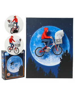 E.T. Figura de acción exclusiva de "The Extra earthland Elliott con bicicleta"