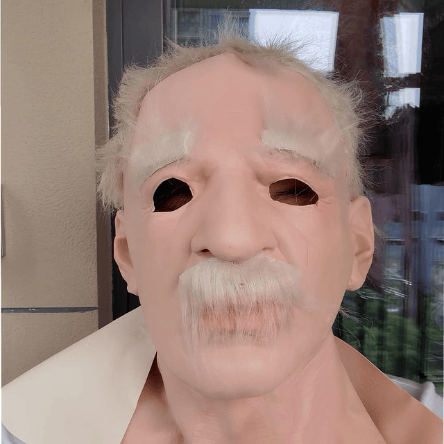 Máscara de látex 3D Anciano, supersuave realista con peluca