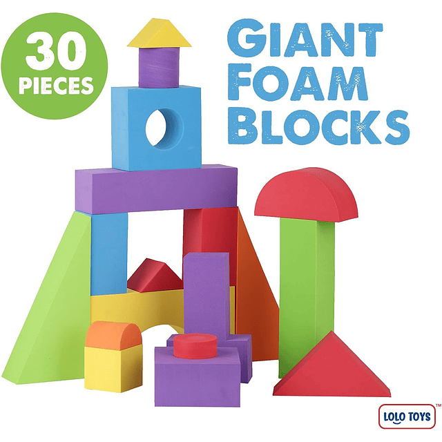 Bloques de construcción gigantes Jumbo – Variedad de formas y colores 