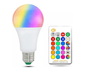 Ampolleta Led E27 Rgb 12w Control Remoto Colores Tiktok