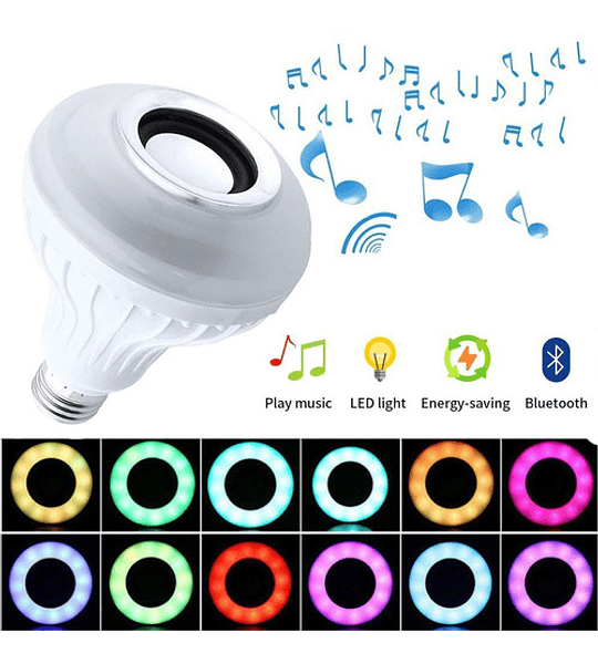 Ampolleta Bluetooth Luz Led Altavoz C/ Remoto