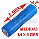 Pack 2 Pilas Baterias 14500 3.7v Li-ion 1500