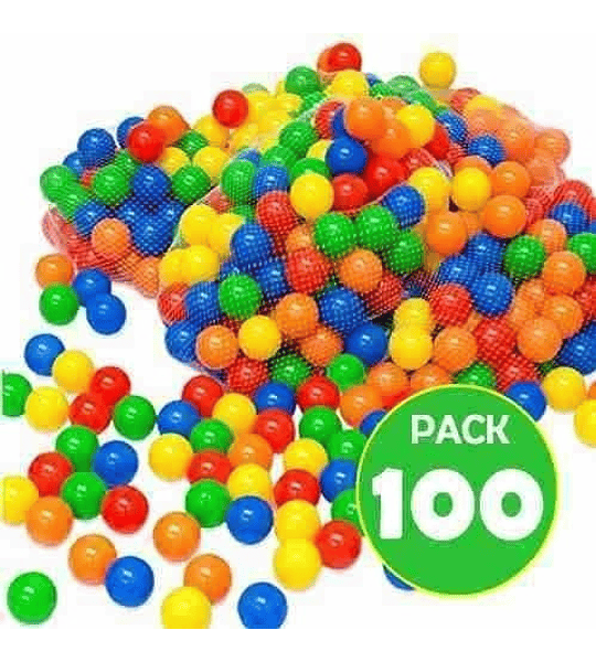 Pack 100 Pelotas Plasticas Piscina Colores Juegos