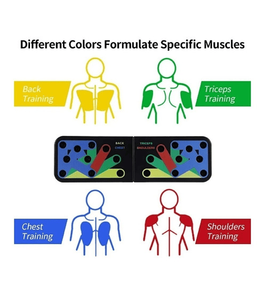 Tabla Para Flexiones Codificada Con Colores Ejercicios Gym