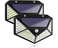 Luz Led Solar Pared Patio Pasillo Sen Movimiento Recargable