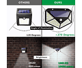 Luz Led Solar Pared Patio Pasillo Sen Movimiento Recargable