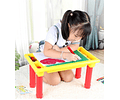 Mesa 3 En 1 Estudio Bloque Construcción Lego Almacenamiento