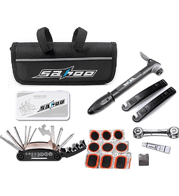 Kit Herramientas Bicicletas Con Bombin Reparacion Accesorios