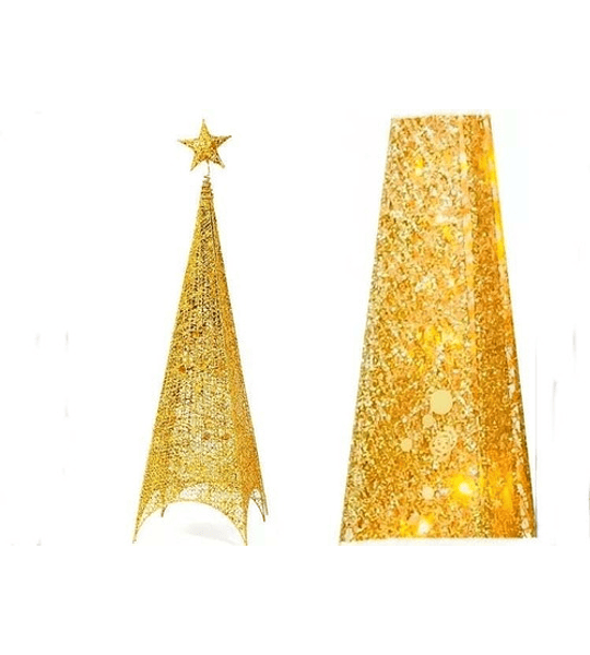 Arbol Piramide Iluminada Luz Led Metal 180 Cm Navidad Pascua