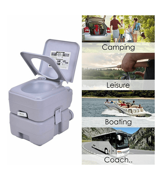 Baño Quimico Portatil Inodoro Reutilizable Camping Paseos