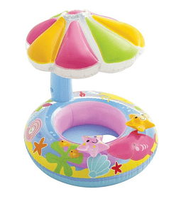 Flotador Inflable Sombrilla Piscina Niños Bebes