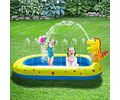 Piscina Inflable 170x110x45cm Dino Delfin Lanza Chorro Agua