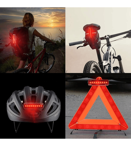 Set Luces Delantera Y Trasera Para Bicicleta Con Power Bank