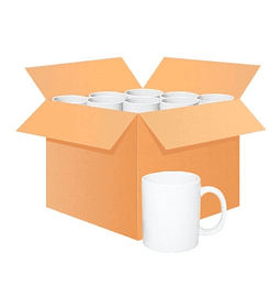 Caja 36 Tazones Estampar Sublimacion Blanco Grado A 11oz